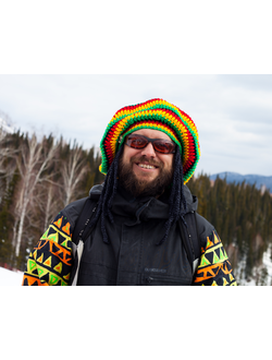 Шапка вязаная Растаманка