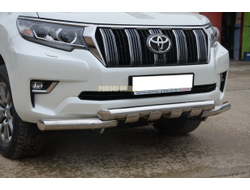Защита переднего бампера (G) d76 для Toyota Land Cruiser Prado 150 (2017-...)