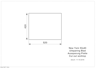 Мойка Reginox New York L 50x40 Comfort matt