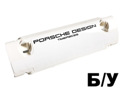 ! Б/У - Technic, Panel Curved 11 x 3 with Black 'PORSCHE DESIGN' and 'TIMEPIECES' Pattern Sticker - Set 42096, White (62531pb038) - Б/У