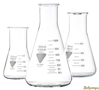 Колба коническая со шкалой 1000 мл