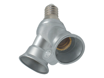 Переходник Ecola с цоколя E14 на 2хE14 Серебряный F4T24SEAY