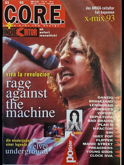 CORE Magazine March 1993 Rage Against The Mashine, Иностранные музыкальные журналы, Intpressshop