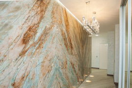 Облицовка стен мрамором