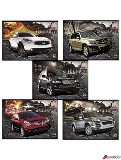 Альбом для рисования, А4, 24 листа, скоба, обложка картон, HATBER, 205х290 мм, «JEEPING», 24А4В. 103018