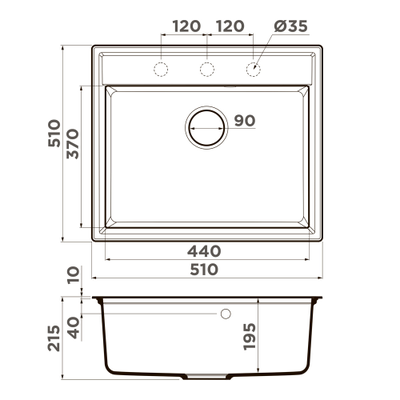 Мойка OMOIKIRI DAISEN 51