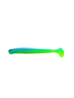 Силиконовая приманка Fish3 Убойная 4,5 голубой/салатовый