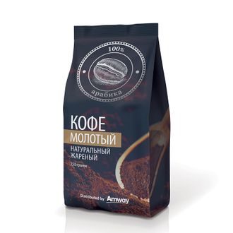Кофе натуральный молотый, "100% Арабика", 250 гр.