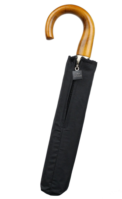 Зонт мужской складной автоматический Sponsa, ручка крючок деревянная, большой купол (125см) + ПОДАРОК