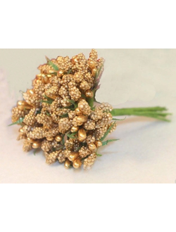 Букетики тычинок, цвет золотой (12 штук)