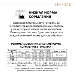 PREMIER (Премьер) сухой корм для юниоров средних и крупных пород, Индейка 1 кг