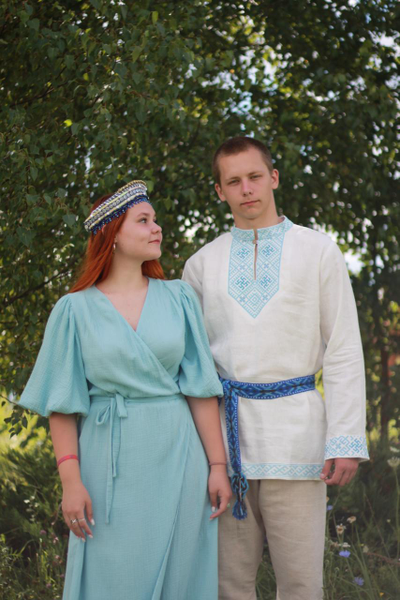 Платье на запах из муслина "Услада"