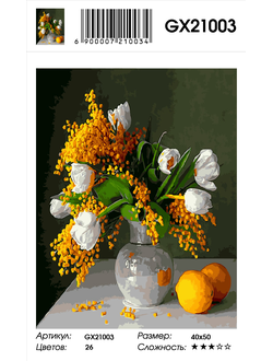 Картина по номерам Мимоза и тюльпаны GX21003 (40x50)