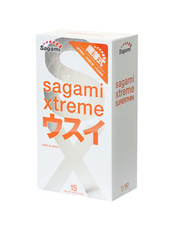 720/1 Презервативы Sagami, xtreme, 0.04, латекс, 19 см, 5,4 см, 15 шт.
