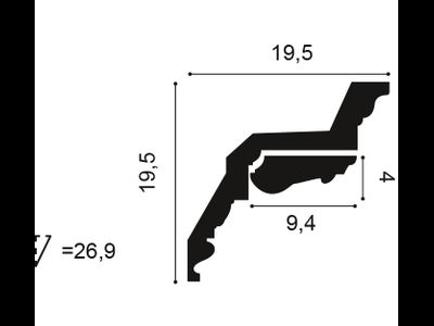 Карниз C307 - 19,5*19,5*200см