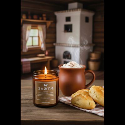 Арома свеча «Зефир &amp; Какао» | «Когда захочешь к маме»