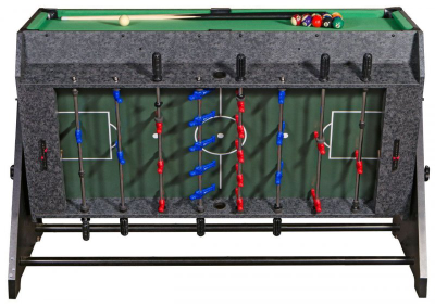 Стол-трансформер Weekend «Vortex 3-in-1» (3 игры: аэрохоккей, футбол, бильярд, 127 х 78.7 х 86.4 см, серый)