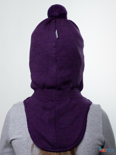 Шапка-шлем 23101-04 с утеплителем, хб подклад, фиолетовый 48-50