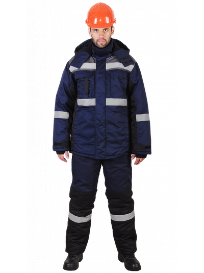 Куртка ГОРОД-ЗИМА, цв. серый/красный/чёрный