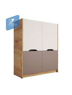 Шкаф для одежды ШК-004 РИЧ Миндаль/Глиняный серый (Стиль)