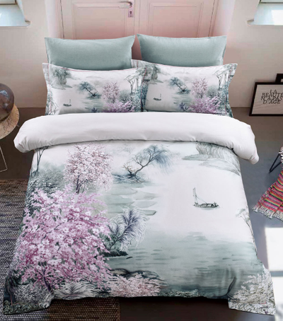 Постельное белье мако-сатин семейное 150x200x2 250x270x1 50x70x4 TIS05-811