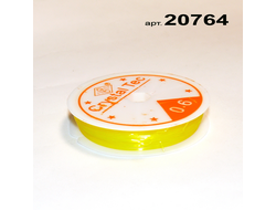 Резинка эластичная (катушка) арт.20764: силиконовая ЖЕЛТАЯ - ф 0,6мм