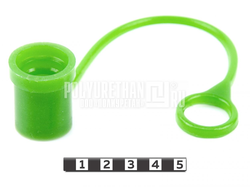 Заглушка (пыльник) наконечника гидравлического шланга, диаметр 18,5 мм Полиуретан 0-00-9742 (PU54/M80/зеленый)