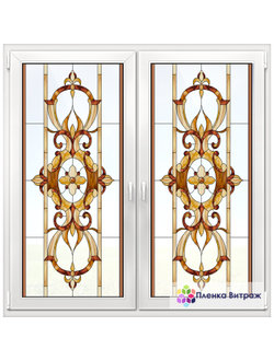 Витражная пленка, витражная пленка самоклеющаяся, пленочный витраж с классическим рисунком