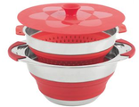 Кастрюля с дуршлагом Outwell Collaps Pot w/colander &amp; lid 4.5L Red