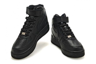 NIKE Air Force Высокие Черные (Зимние с мехом)