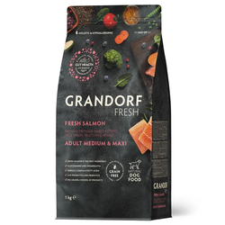 Grandorf Fresh сухой корм для собак средних и крупных пород с лососем и бататом, 1 кг