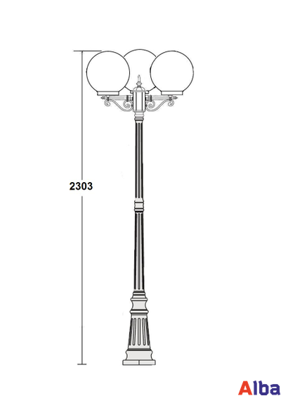 Globo 88208B L Парковый светильник