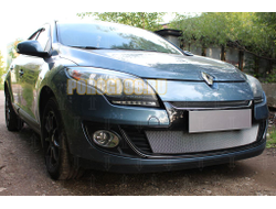 Защита радиатора Renault Megane III (рестайлинг 1) 2012-2014 chrome низ