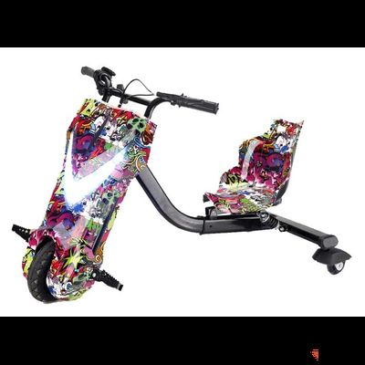 Электроскутер Дрифт Карт Drift-Trike (DRIFT CAR) T01 Джунгли (Фиолетовый граффити)