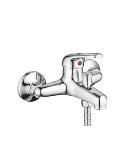 Смеситель для ванны и душа однорычажный, Силумин, Хром, Accoona A6060
