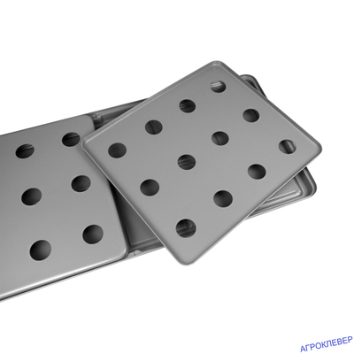 Крышка с отверстиями (1 шт.) для 1/2 поддона 1250x550 АБС-пластик 12 отверстий д.55мм