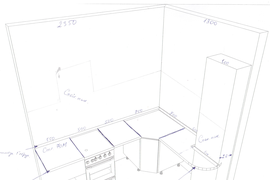Рассчитать кухню по вашему эскизу/рисунку
