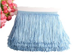 Декоративная бахрома , 15 см. 10 метров, Т-00043, Цвет: Голубой