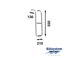 Трап для бушприт-площадок Batsystem BU55P 550 x 210 мм 2 ступеньки, 9519037476