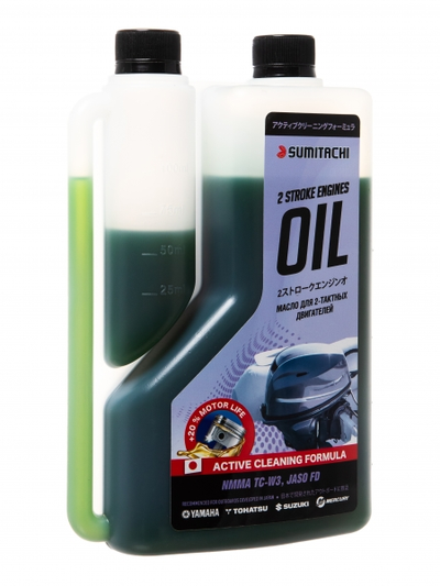 МАСЛО SUMITACHI 2-STROKE ENGINES OIL TC-W3 1L С ДОЗАТОРОМ