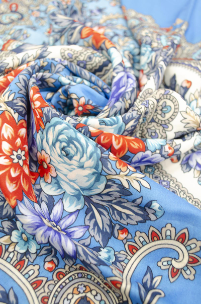 Павловопосадский платок Кружевное настроение 1886-13