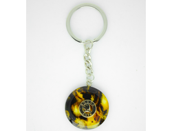 Брелок из натурального янтаря "Skoda"