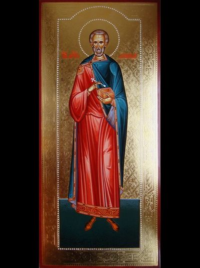 Диомид Тарсянин, Никейский, Святой мученик. Рукописная мерная икона.