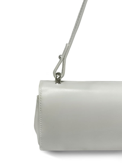 (АРТИКУЛ: 9828/4) СУМКА ЖЕНСКАЯ НЕБОЛЬШАЯ, НАТУРАЛЬНАЯ КОЖА, СВЕТЛО-СЕРАЯ (ПОЧТИ БЕЛАЯ), РЕМЕНЬ ЧЕРЕЗ ПЛЕЧО