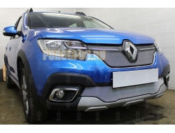 Защита радиатора Renault Logan Stepway 2018- / Renault Sandero Stepway 2018- chrome низ