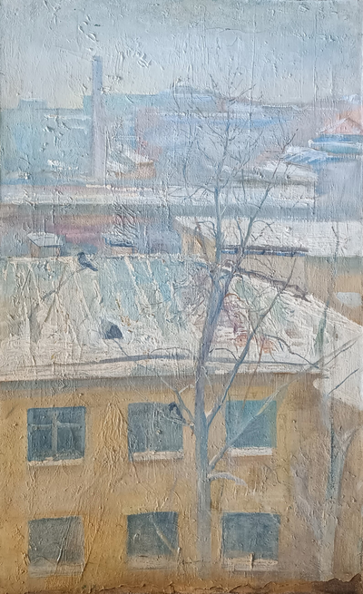 "Мраморный мост. Царское Село" холст масло 1970-е годы