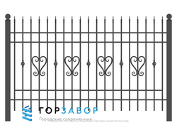 Сварной забор с элементами ковки KSZ15-33 купить дорого