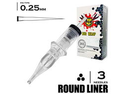 3RL/0,25 mm - Round Liner "BIG-WASP" (Matte Transparent)