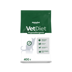 AlphaPet (АльфаПет) Hypoallergenic  сухой корм для кошек при пищевой аллергии, 400 г