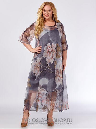 Шикарное женское платье из нежного воздушного шифона